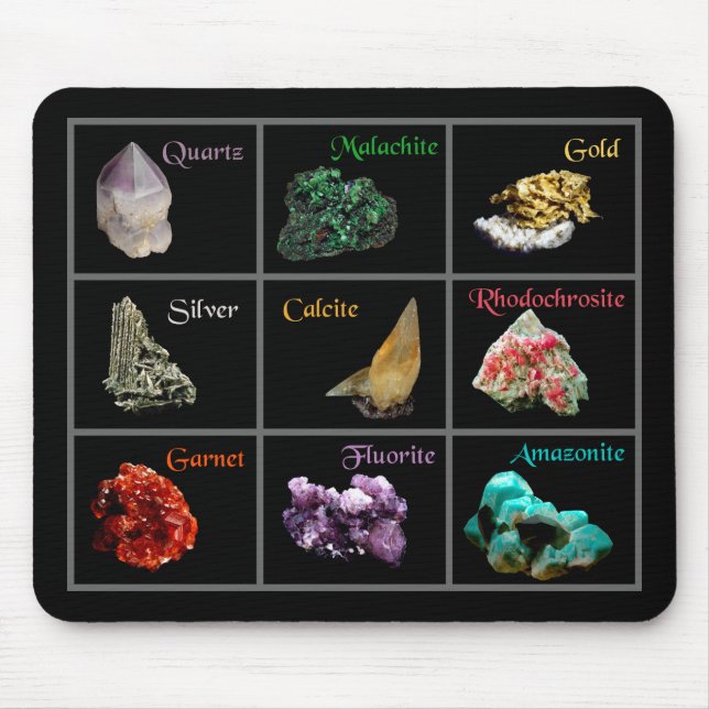 Alfombrilla De Ratón Colección de minerales (Frente)