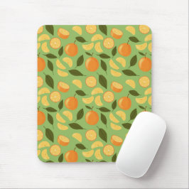 Alfombrilla De Ratón Colección de patrones de cesta de frutas - Naranja