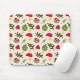 Alfombrilla De Ratón Colección de patrones de cesta de frutas - sandía