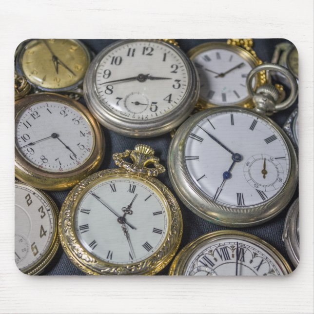 Alfombrilla De Ratón Colección de relojes antiguos (Frente)