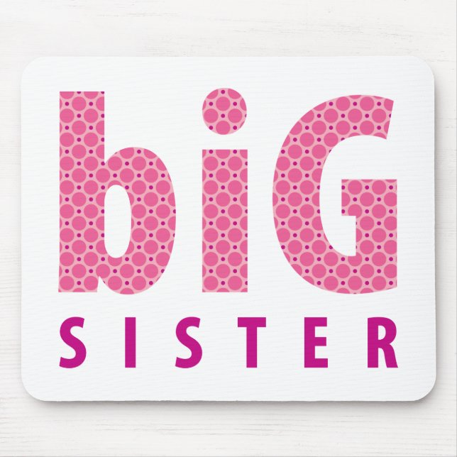 Alfombrilla De Ratón COLECCIÓN DE SIBLINGS - hermana mayor {rosa} (Frente)