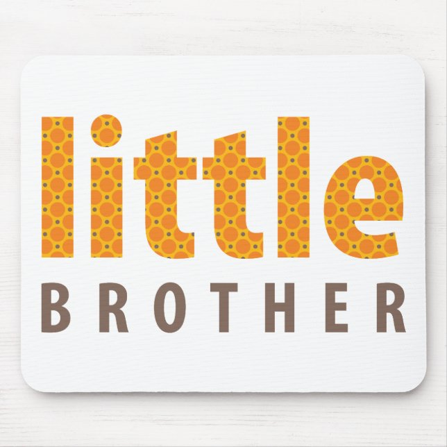 Alfombrilla De Ratón COLECCIÓN DE SIBLINGS - hermano pequeño {naranja} (Frente)