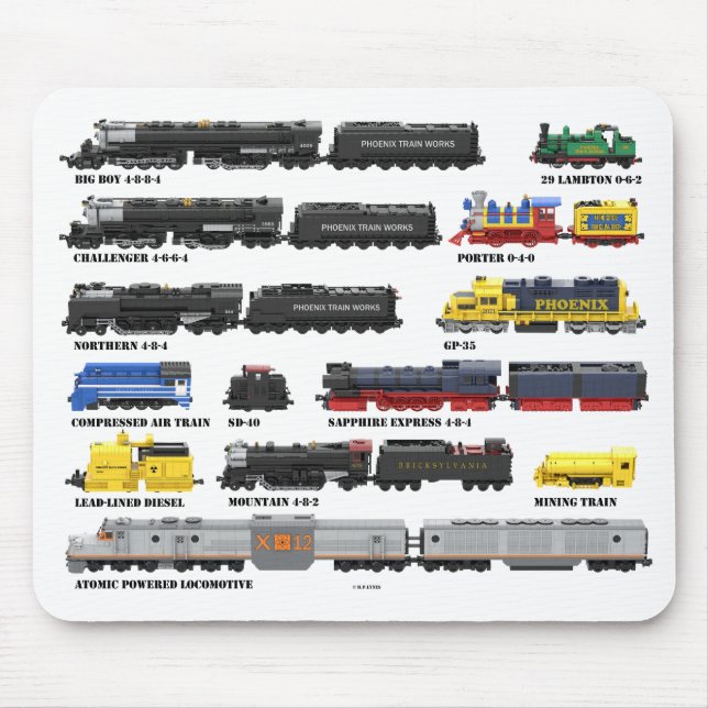 Alfombrilla De Ratón Colección de trenes PTW Mouse pad (Frente)