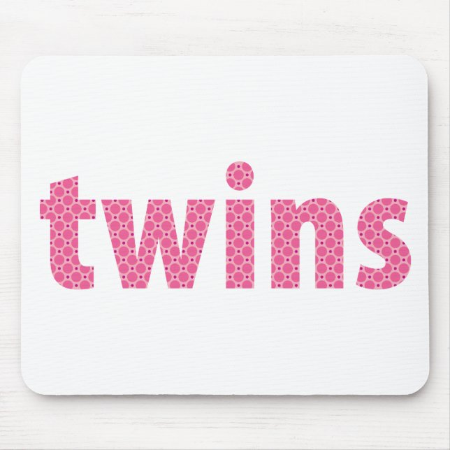 Alfombrilla De Ratón COLECCIÓN DE TWINS - chicas {rosado} (Frente)