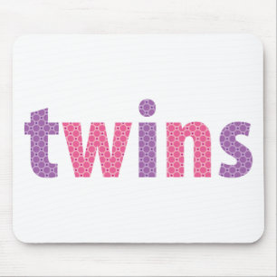 Alfombrilla De Ratón COLECCIÓN DE TWINS - chicas {violeta + rosa}
