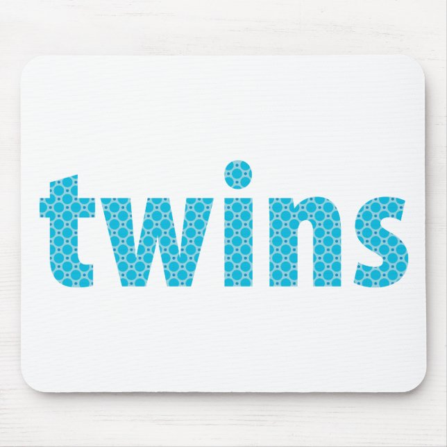 Alfombrilla De Ratón COLECCIÓN DE TWINS - niños {aqua} (Frente)