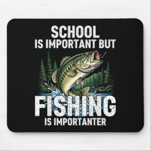 Alfombrilla De Ratón Colegio importante pesca divertido pescador hombre