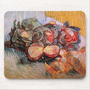 Alfombrilla De Ratón Coles rojas y cebolla de Vincent van Gogh