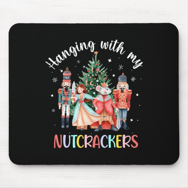 Alfombrilla De Ratón Colgando con mi ballet de Navidades de Nutcrackers (Frente)