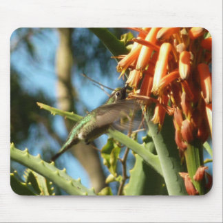 Alfombrilla De Ratón Colibrí de Garganta Negra en Vuelo