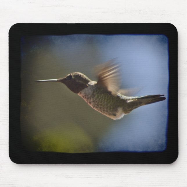 Alfombrilla De Ratón Colibrí en vuelo (Frente)