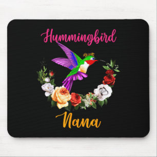 Alfombrilla De Ratón Colibrí nana floral pajarito corbata amante madre'