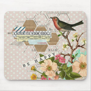 Alfombrilla De Ratón Collage de Be Happy Digital Bird