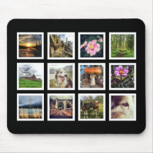 Collage de fotos blanco y negro fresco de