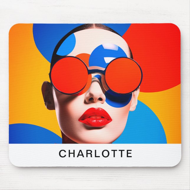 Alfombrilla De Ratón Collage de fotos de arte pop (Frente)