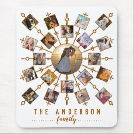 Alfombrilla De Ratón Collage de fotos familiar 21 imágenes Oro blanco +