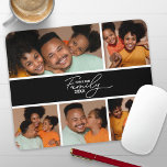 Alfombrilla De Ratón Collage de fotos familiar moderno<br><div class="desc">Transforme su área de trabajo con un teclado de ratón personalizado utilizando esta plantilla dinámica de collage de fotos. Añade sin esfuerzo tus fotos favoritas,  el año,  tu apellido y cualquier texto personalizado que desees. ¡Hacerlo único suyo!</div>