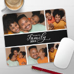 Alfombrilla De Ratón Collage de fotos familiar moderno<br><div class="desc">Transforme su área de trabajo con un teclado de ratón personalizado utilizando esta plantilla dinámica de collage de fotos. Añade sin esfuerzo tus fotos favoritas,  el año,  tu apellido y cualquier texto personalizado que desees. ¡Hacerlo único suyo!</div>