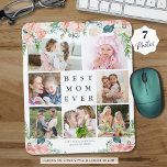 Alfombrilla De Ratón Collage de fotos floral MEJOR MAMÁ ALGUNA VEZ Pers<br><div class="desc">Crea un teclado de ratón de memoria fotográfica keepsake con un collage de 7 de tus fotos favoritas acentuadas con flores color rosa rosa y rosa color de color rosa sobre un fondo blanco cambiable. El título simple y clásico MEJOR MAMÁ QUE SE PUEDA cambiar Y se puede agregar un...</div>