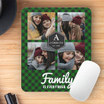 Alfombrilla De Ratón Collage de fotos Green Buffalo Plaid Lumberjack<br><div class="desc">Sube tus fotos favoritas para hacer tu propio regalo de fotos personalizado.</div>