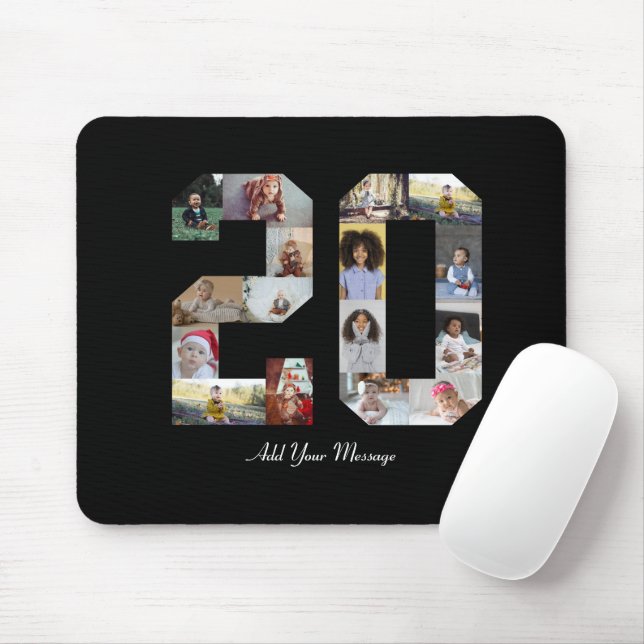 Alfombrilla De Ratón Collage de fotos Número 20 (Con ratón)