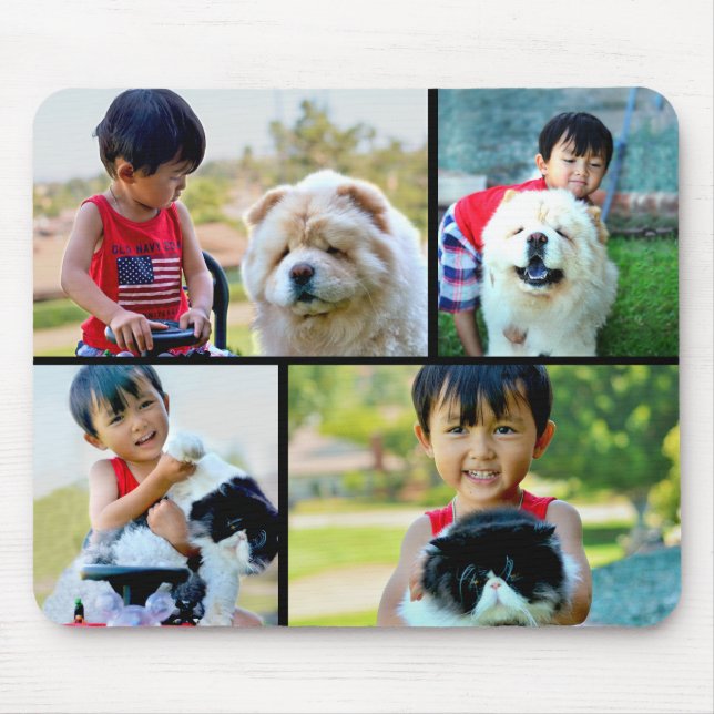 Alfombrilla De Ratón Collage de fotos personalizado Mousepad Añadir sus (Frente)