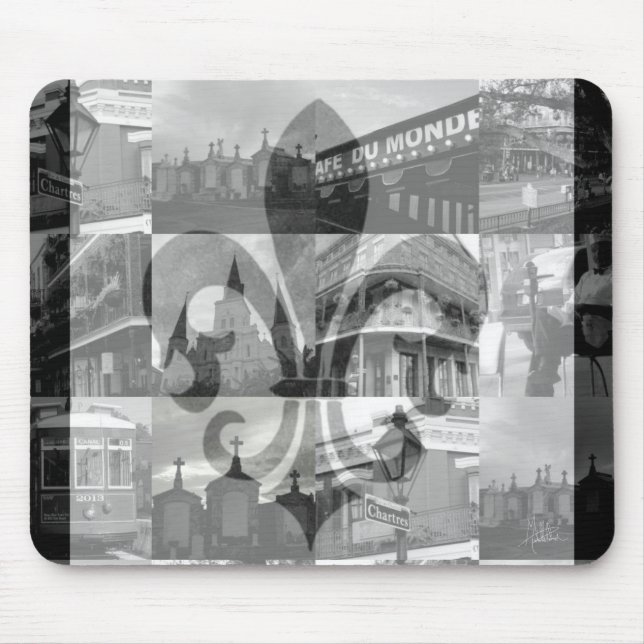 Alfombrilla De Ratón Collage de New Orleans [Mousepad] (Frente)