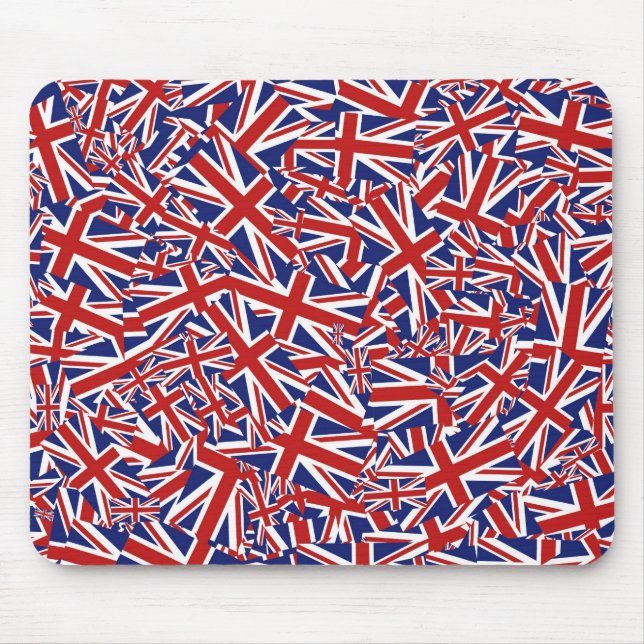 Alfombrilla De Ratón Collage de Union Jack (Frente)