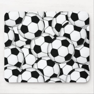 Alfombrilla De Ratón Collage del balón de fútbol