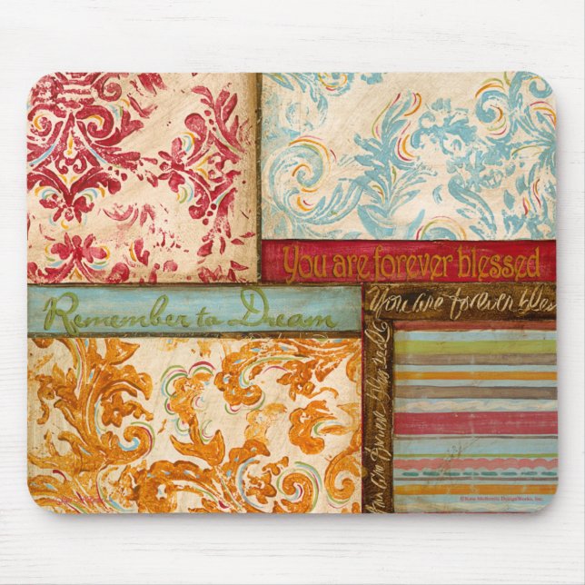 Alfombrilla De Ratón Collage inspirador 2 de Kate McRostie (Frente)