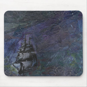 Alfombrilla De Ratón Collage oscuro Mousepad de la nave del cielo
