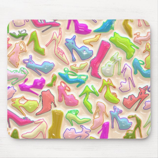 Alfombrilla De Ratón Collage para mujer de los zapatos (Frente)