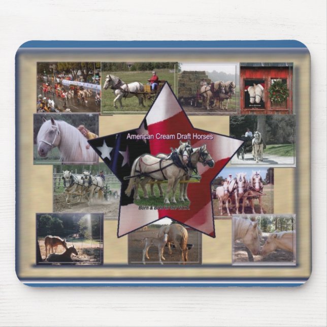 Alfombrilla De Ratón Collage poner crema americano (Frente)