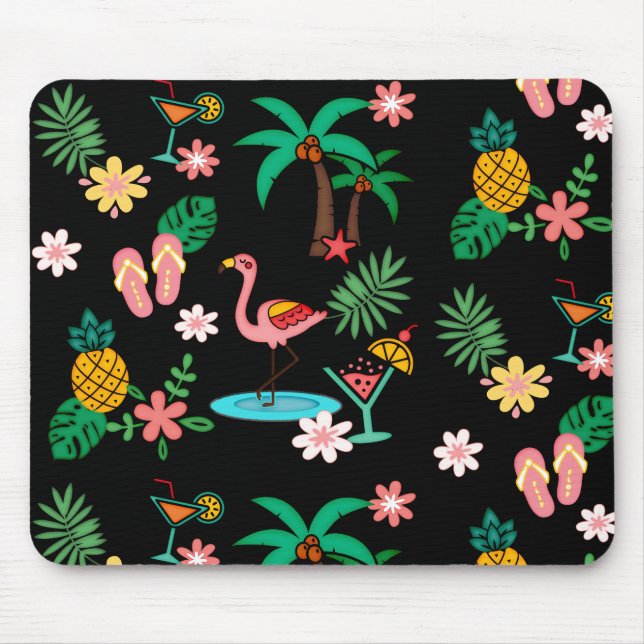 Alfombrilla De Ratón Collage tropical (Frente)