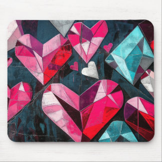 Alfombrilla De Ratón Collaje cardiaco Kaleidoscópico