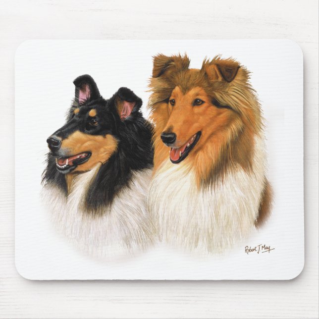 Alfombrilla De Ratón Collie áspero (Frente)