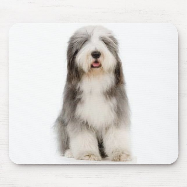 Alfombrilla De Ratón Collie barbudo Mousepad (Frente)