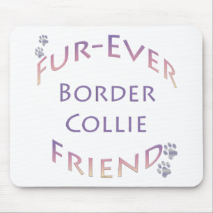 Alfombrilla De Ratón Collie Furever de borde