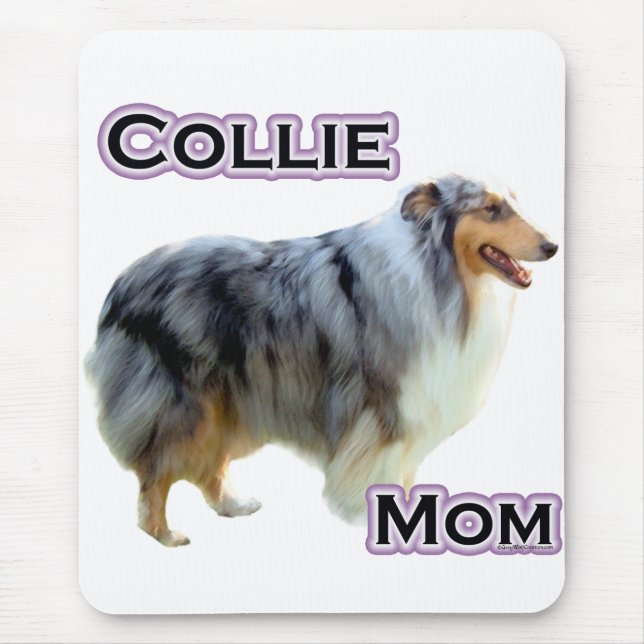 Alfombrilla De Ratón Collie Mom 4 (Frente)