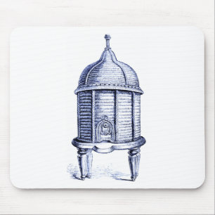 Alfombrilla De Ratón Colmena Vintage Tinte Azul