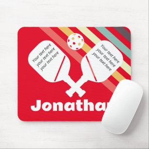 Alfombrilla De Ratón Colocación de ojos en monograma moderno Pickleball