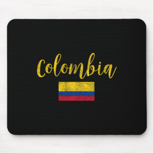 Alfombrilla De Ratón Colombia Bandera Colombiana Vintage 