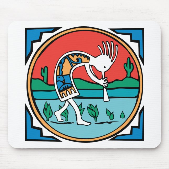 Alfombrilla De Ratón Color de Kokopelli (Frente)