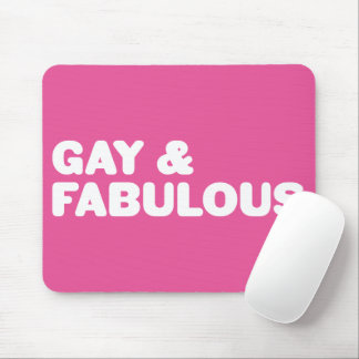 Alfombrilla De Ratón Color de la declaración rosa gay y fabulosa