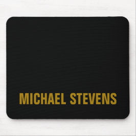 Alfombrilla De Ratón Color dorado negro Profesional Añadir nombre