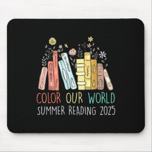 Alfombrilla De Ratón Color Our World Summer Reading 2025 Cute Book Wild