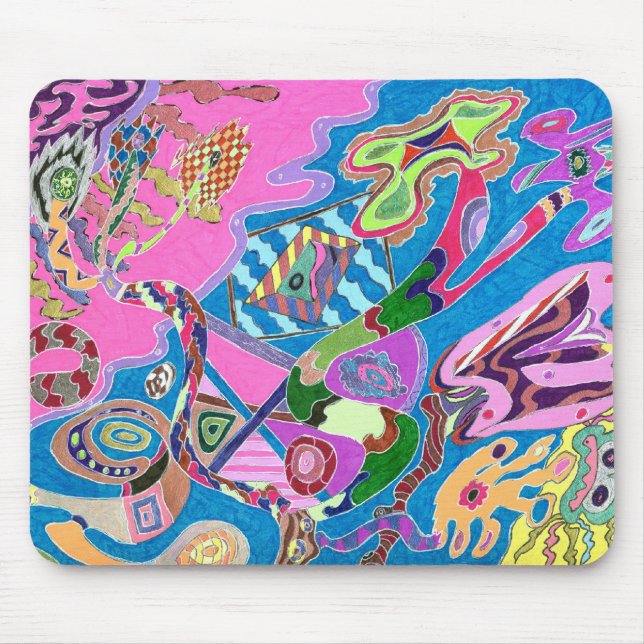Alfombrilla De Ratón Color rosa, arte abstracto (Frente)