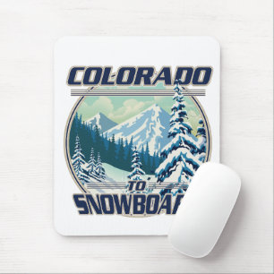 Alfombrilla De Ratón Colorado En Snowboard