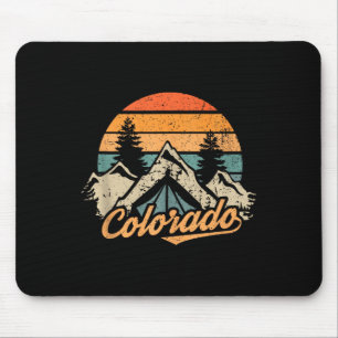 Alfombrilla De Ratón Colorado - Montañas Retro Vintage Naturaleza Sende
