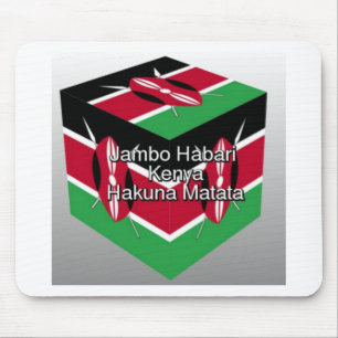 Alfombrilla De Ratón Colores de la bandera nacional de Kenia diseñan ve